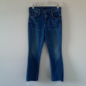 Mother The Insider Crop Step Fray Jeans